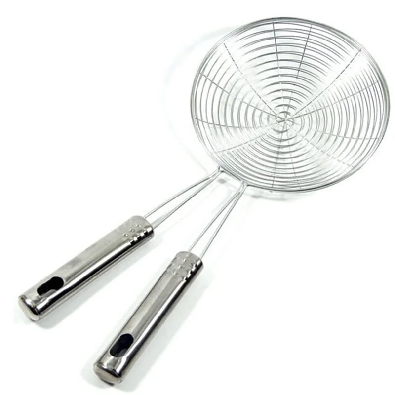 1Pc Stainless Handle Strainer Sifter Colander Kitchen Tools Colanders & Strainers Colander