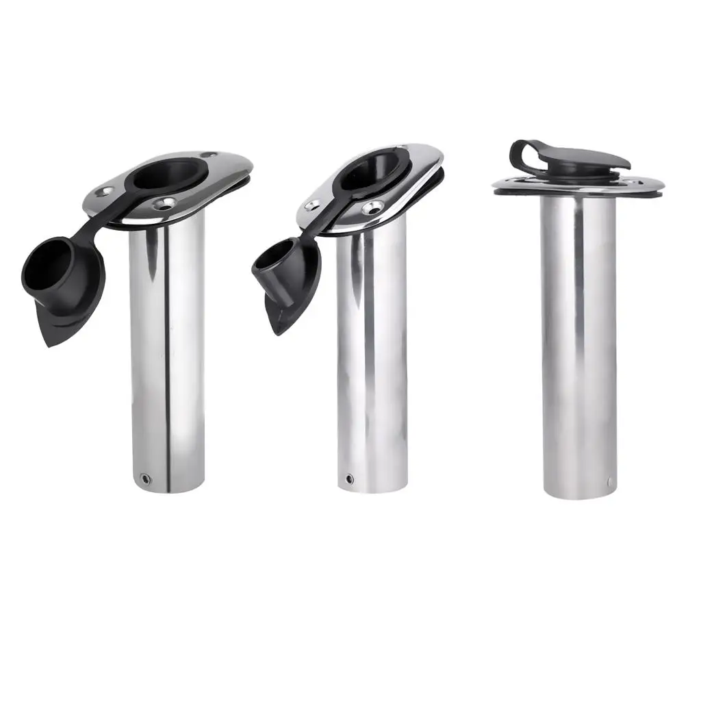 Sea Yacht Boat Fishing Rod Holder Tube Flush Mount Rod Rest-15, 30, 90 Degree