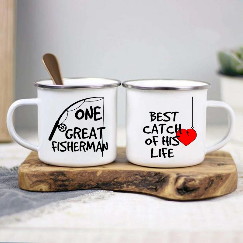 

Drinkware One Great Fisherman Best Catch of His Life Couple Mugs Mug Coffee Cup Friends Personalized Gift Cofee Cups Cupshe Beer
