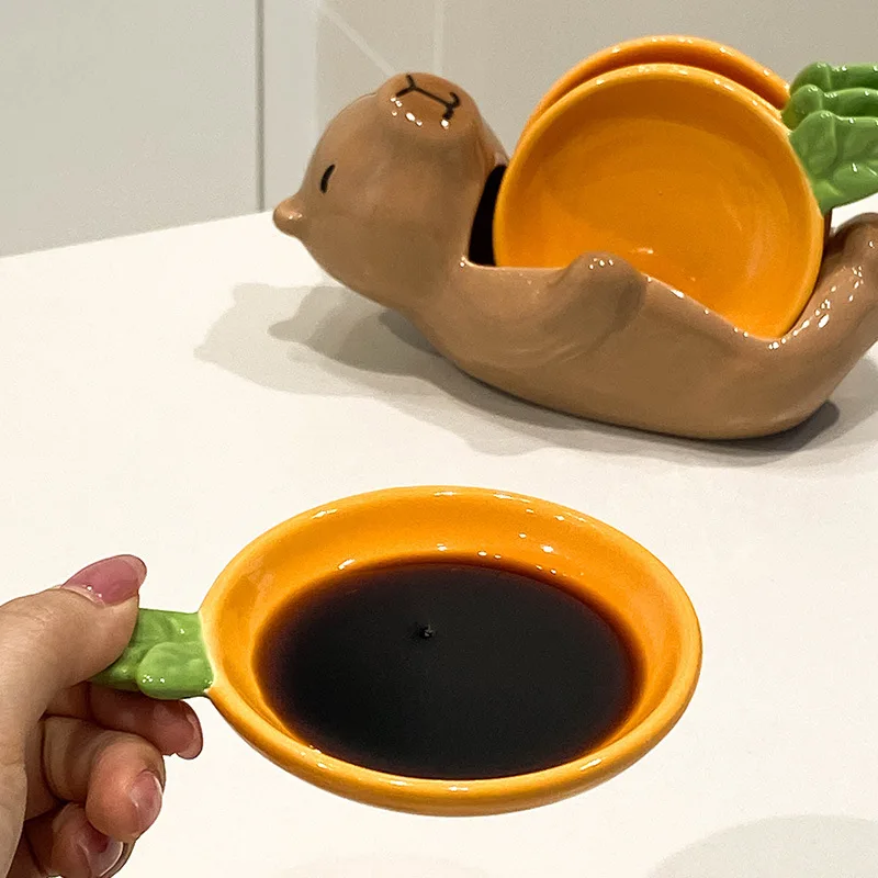 Simple Dipping Dish, Sauce Dish, Creative and Cute Cartoon Storage Set, Vinegar Seasoning Dish