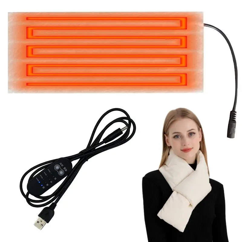 USB 가열 와이어 가열 매트, 5V 전기 가열 요소 필름 히터 패드, 따뜻한 발 가열 조끼 코트