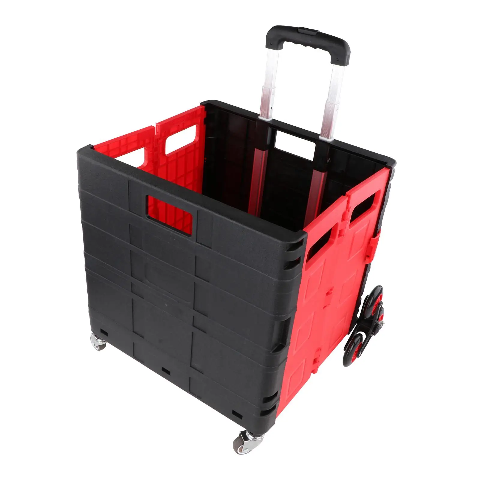 Caja rodante plegable con ruedas, carrito de compras de 70l/50L, para  exteriores - AliExpress