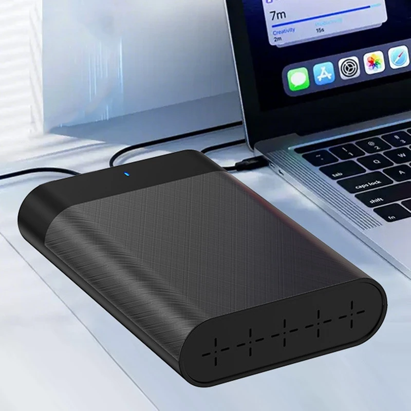 2.5/3.5 인치 SSD 케이스 USB3.0 하드 드라이브 인클로저 USB3.0 리더 5Gbps 28TB 어댑터 RGB SSD 박스 PC용 EU 플러그-ELEC