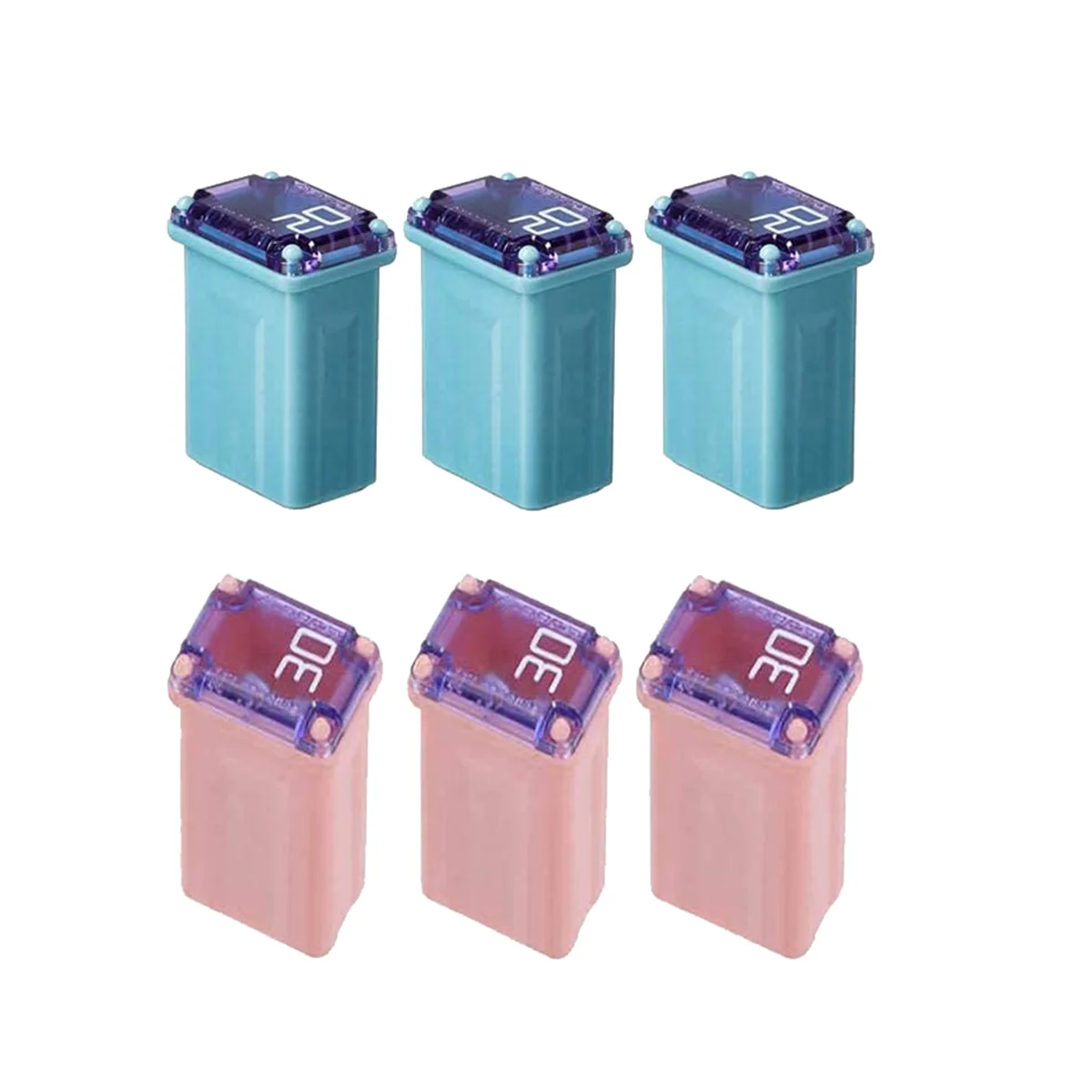 Miniature Box Fuses FMM MCASE Type FMM Maxi Fuses ("Low Blow") 10 PCS of 20Amp 30Amp