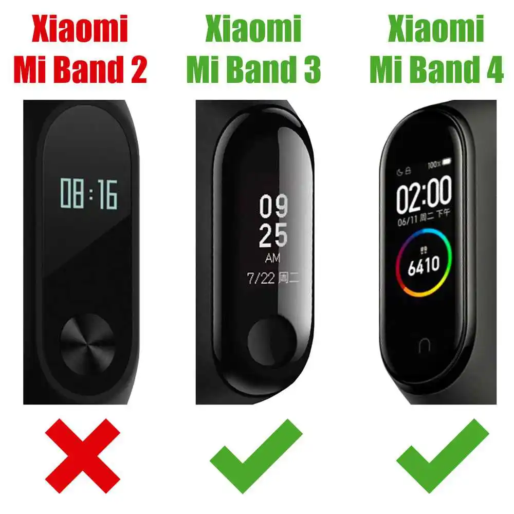Bracelet Strap Watchband Wristband Replacement for Xiaomi Mi Band 4 / 3 Black
