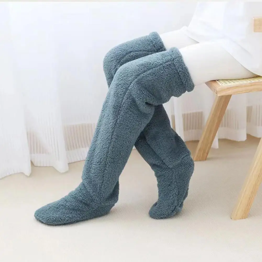 

Thigh High Socks Cozy Stylish Women's Over Knee Fuzzy Socks Plush Thigh Highs for Warmth Fashionable Boot Socks Thigh Length