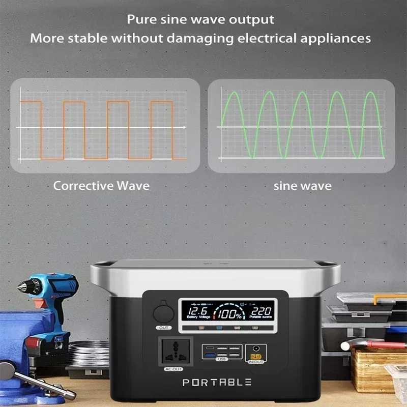800W 40Ah-85Ah portable power bank, portable power station, outdoor emergency supply for camping outdoor RV homes