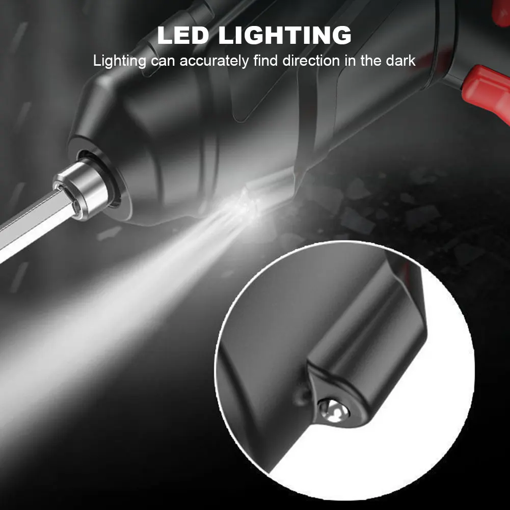 Rechargeable Electric Screwdriver Set with LED Lighting