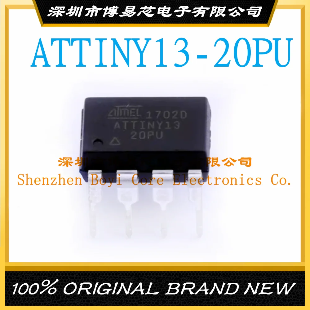 ATTINY13-20PU package DIP-8 New Original Genuine Microcontroller IC Chip (MCU/MPU/SOC) attiny85 20pu attiny85 20su attiny85 20mu attiny85v 10su attiny85v 10pu microcontroller mcu mpu soc ic chip