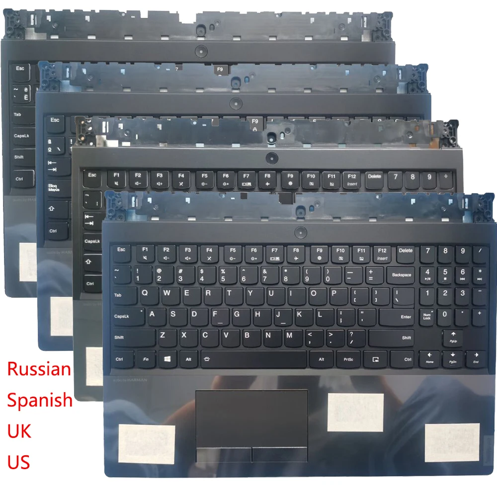 Tastiera Russa/Spagnola/Uk/Us Per Lenovo Legion Y530 Y530-15Ich Y540-15Irh Pg0 Y7000 Con Touchpad Palmrest