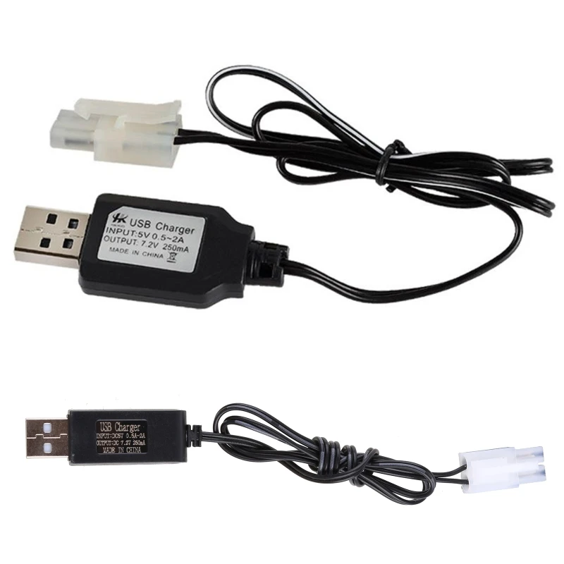 Rechargeable USB Battery Charger Ni-Cd Ni-MH Battery Pack KET-2P Plug Adapter 7.2V 250mA Output RC Toy E56B Durable Part