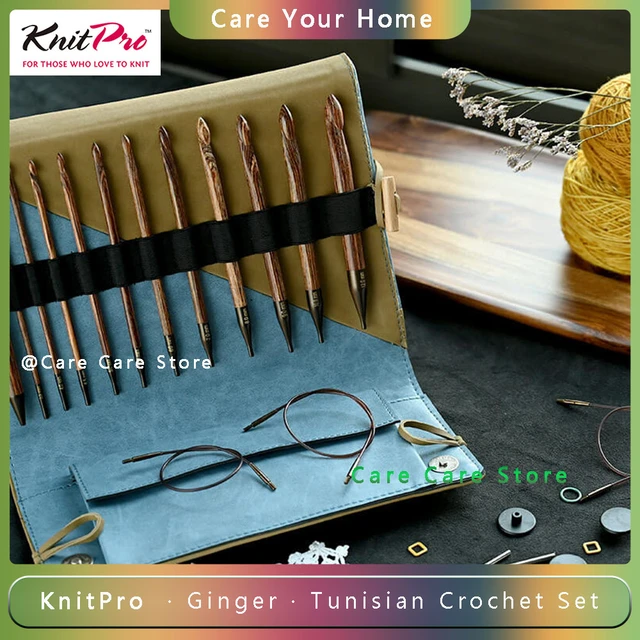 Knitpro Ginger Interchangeable Tunisian Afghan Crochet Hooks Set