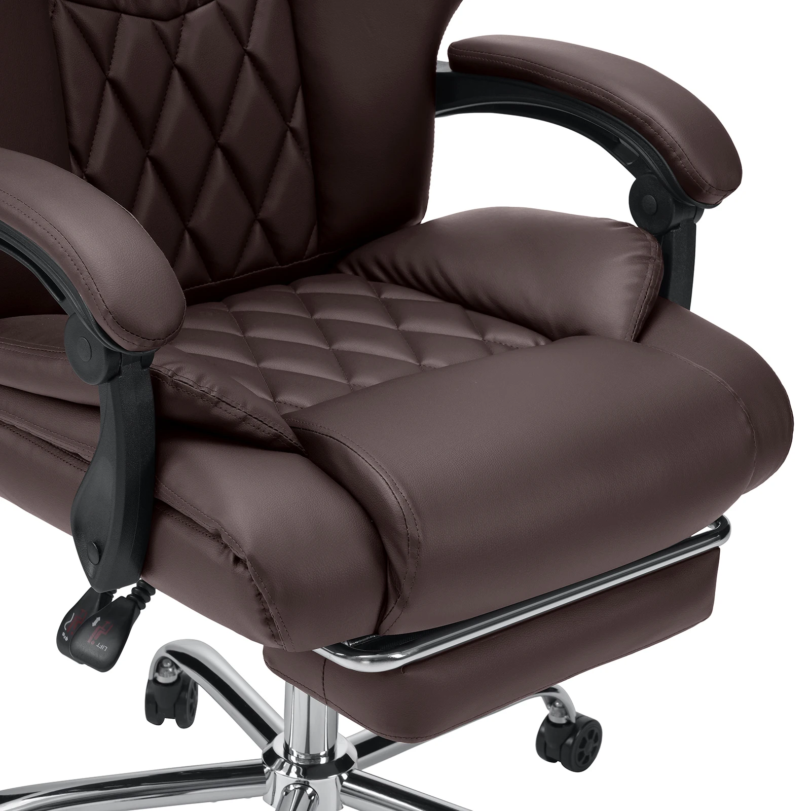 Large Size Stylish Office Chair Ergonomic with Whees Footrest Spring Cushion Height Armrests Adjustable Computer Gaming Chair 4