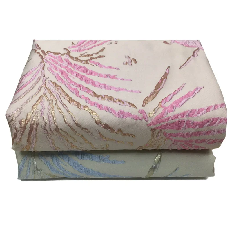 

Золотая шелковая жаккардовая ткань весна лето осень модная пончо юбка тренчкот Дизайнерская одежда ткань для шитья оптовая продажа по метрам