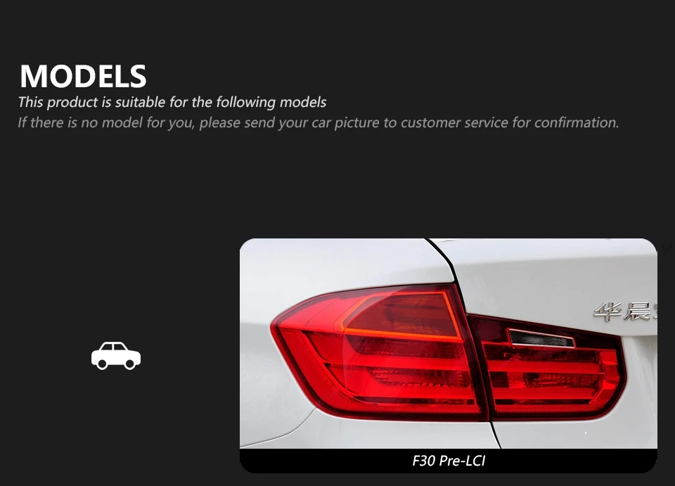 Auto Parts Tail light For BMW 3 Series F30 F35 2013-2019 Upgrade G30 LCI 3D Style Brake reversing light Car Accesorios Modified
