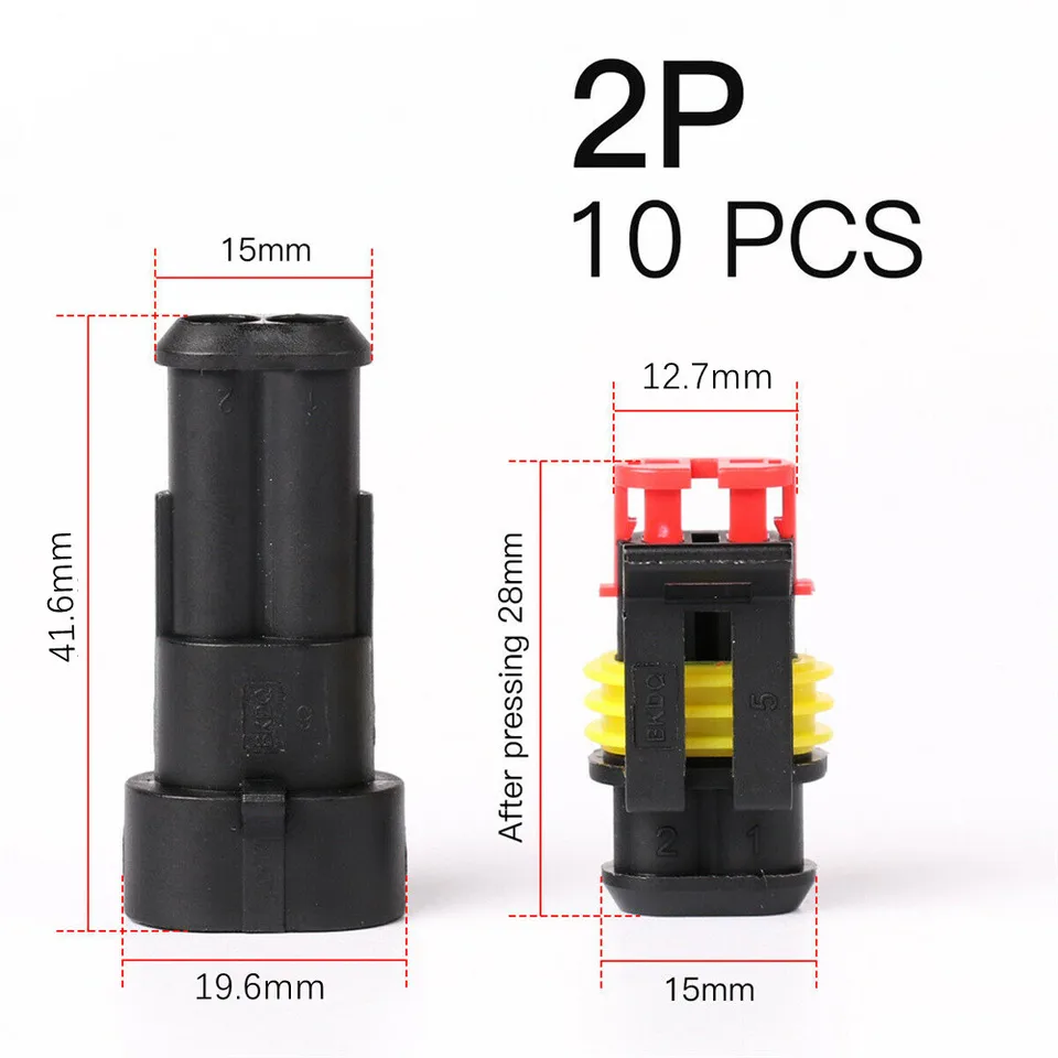 30 Connettori Auto 2 Pin Impermeabili - Facili Da Usare Senza Saldatura - Foto 10