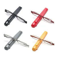 Lunettes de lecture élégantes monture métallique Ultra-mince hommes femmes lunettes de lecture portables Mini lecture presbytie lunettes avec boîte 2