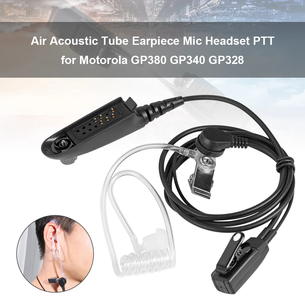 Practical Air Acoustic Tube Earpiece Mic PTT Walkie Talkie Earpiece Headset Privacy Accessories for Motorola GP380 GP340 GP328