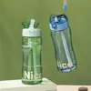 Portable Sport Tea Coffee Cup Plastic Water Bottle With Straw for Drinking Kitchen Tools Kids Water Bottle for School 4