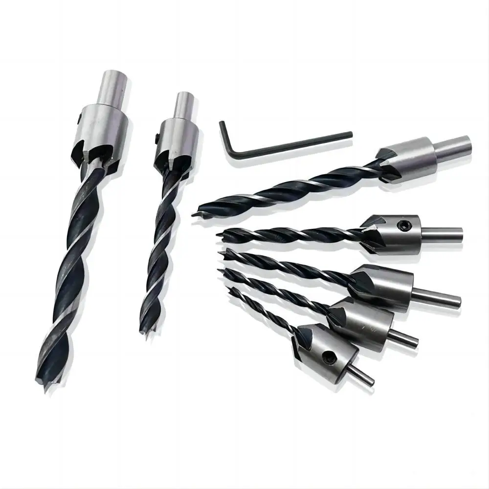 

5PCS L-wrench Counterboring Hole Cutter 3-10mm HSS Countersink Drill Bit Set for Wood Reamer Chamfer Screw Woodworking Tools