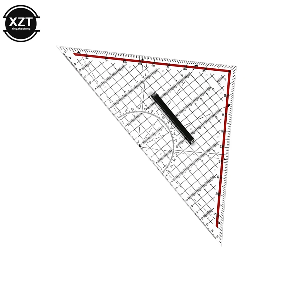 30CM Drawing Triangle Ruler Protractor Measurement Ruler With Handle Multi-function Drawing Design Ruler Stationery