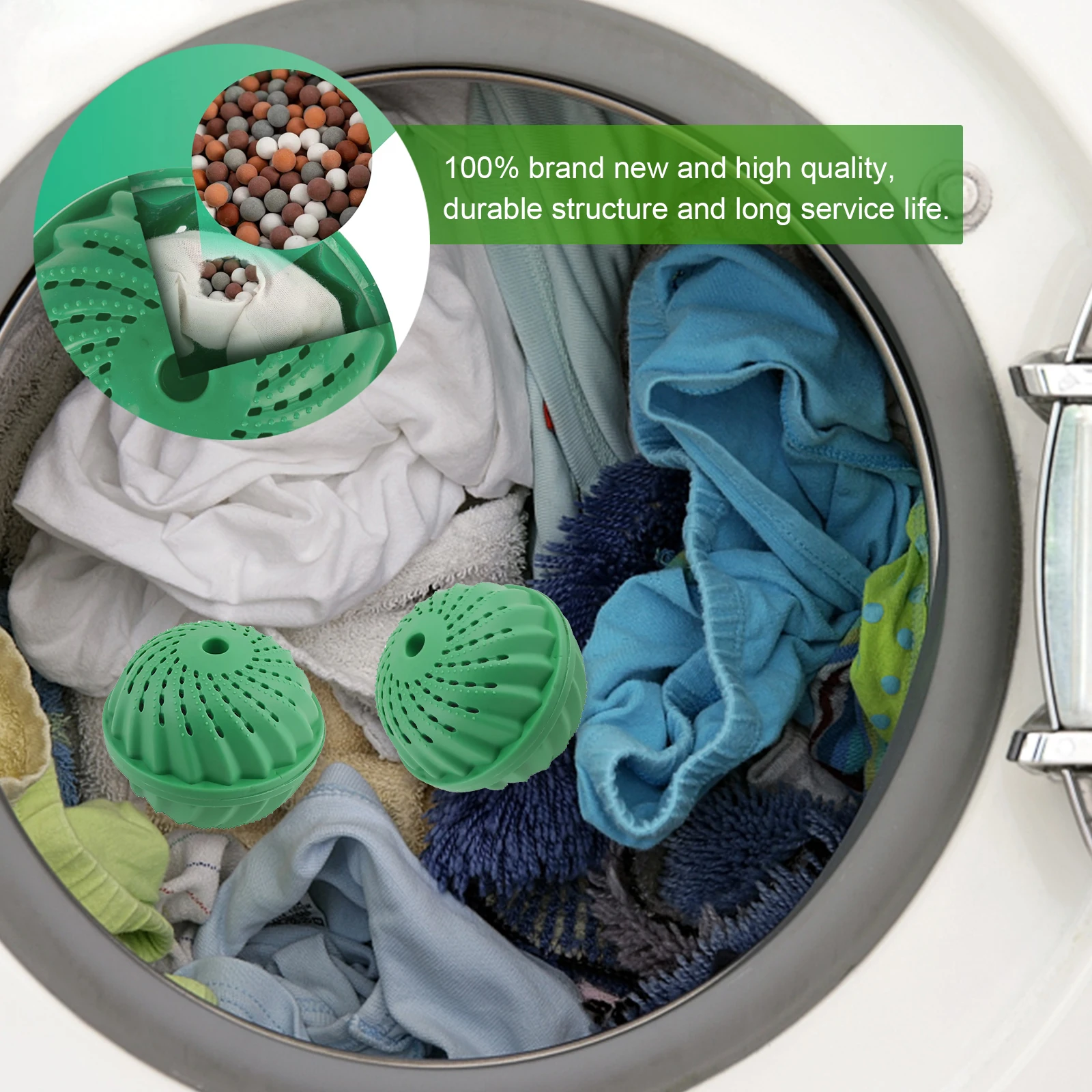 Eco Friendly Wash Ball Reusable Washing Machine Balls Chemical Free Laundry Detergent Alternative for Washing Machine