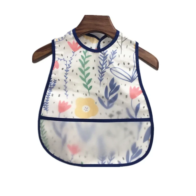 Baby Bib Feeding Bib Cotton Bib Baby Bibs EVA Waterproof Lunch Bibs Cartoon Fruits Printing Infants Boys Girls Feeding Burp Cloths Apron Clothing