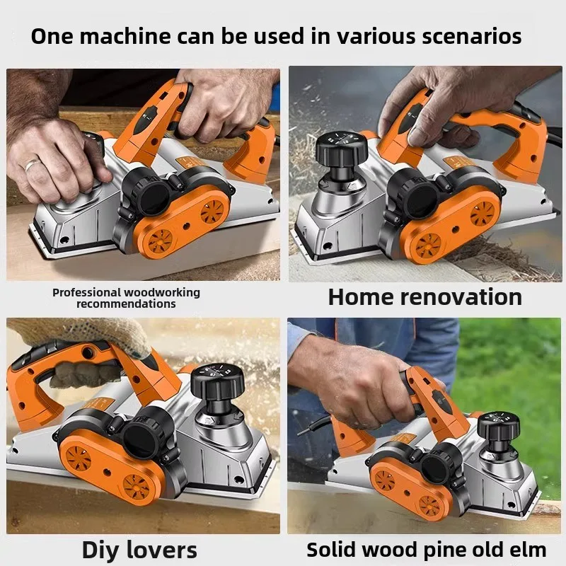 220V Electric Wood Planer with Adjustable Depth Control Lightweight Electric Planer for Woodworking Household - Image 4