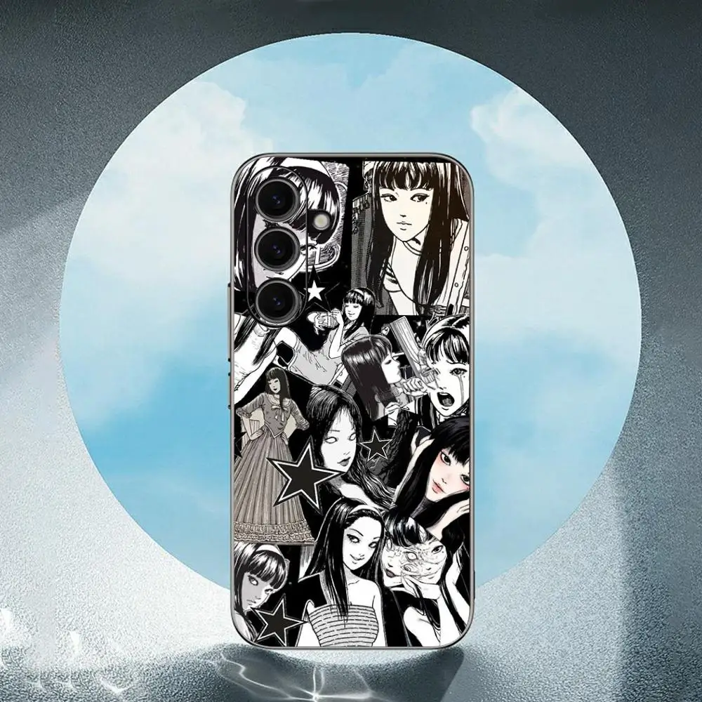Tomie Junji Inspired Urban Horror Art Soft Black Phone Case