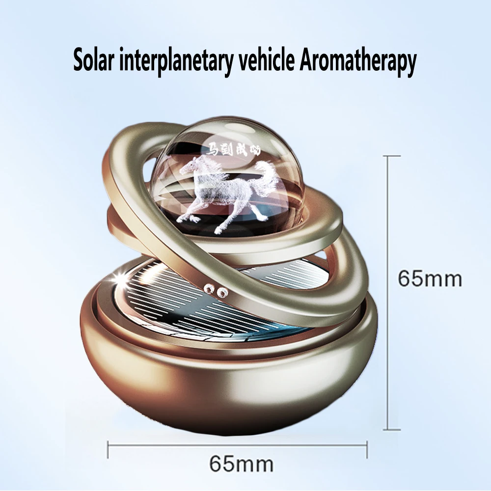 Shopping V80 Solar Rotation Car Diffusor Aromatherapie Dashboard  Telefonnummer Automobildekoration Ornament - Grün in China
