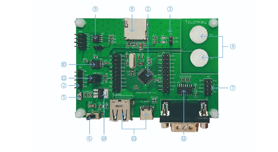 Ch32v103 Evaluierung karte ch32v103c8t6 Development Board Kit – Detail 4