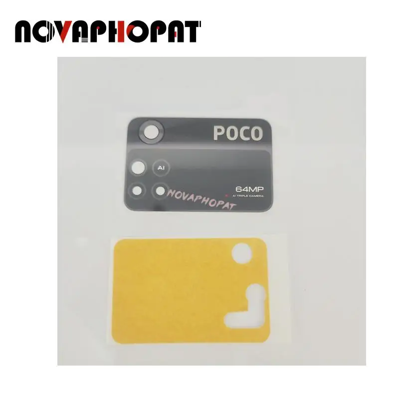 

50PCS Novaphopat Rear Back Camera Lens For Xiaomi Poco M4 Pro 4G / X4 Pro 5G Camera Glass Lens Cover