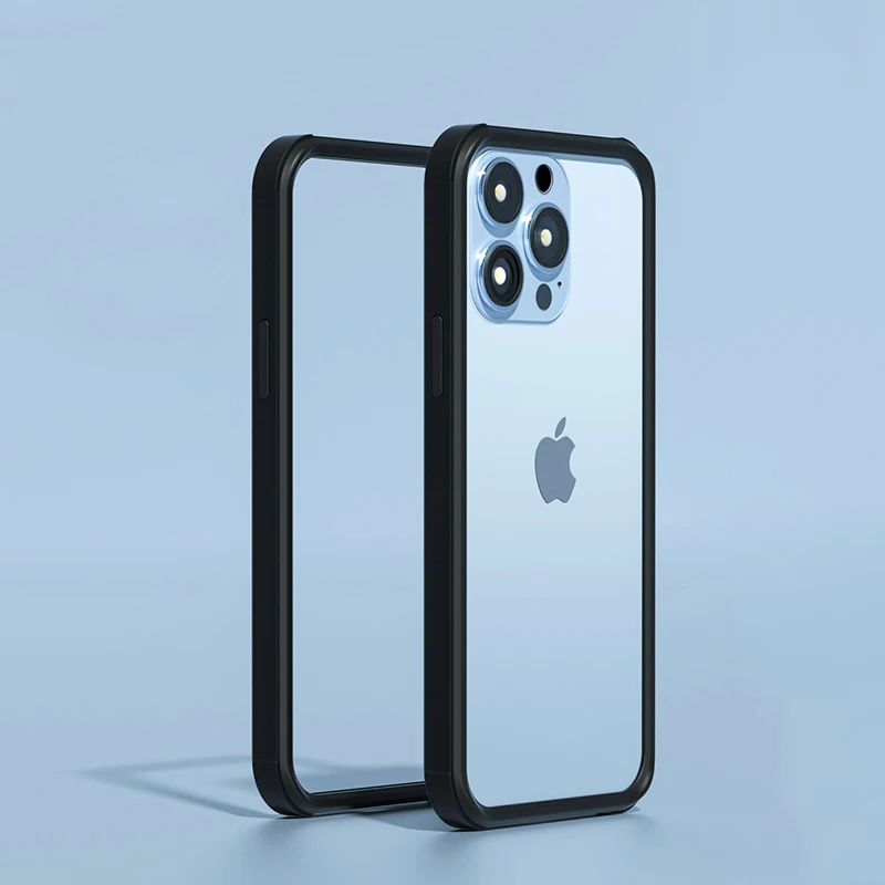 iphone 12 phone mini case Black Thin Bumper Case For iphone 12 Pro Max 13Pro 13 Soft Phone Frame With Lens Tempered Glass Camera Protector iphone 12 mini lifeproof case