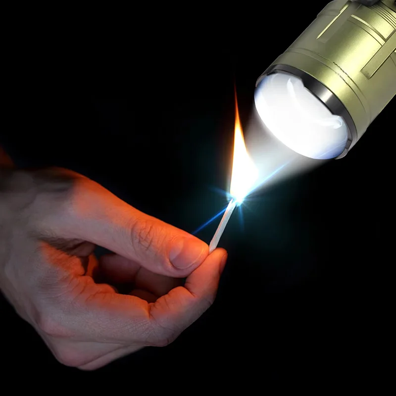 مصباح يدوي جديد قابل لإعادة الشحن بقوة 3000 لومن م...