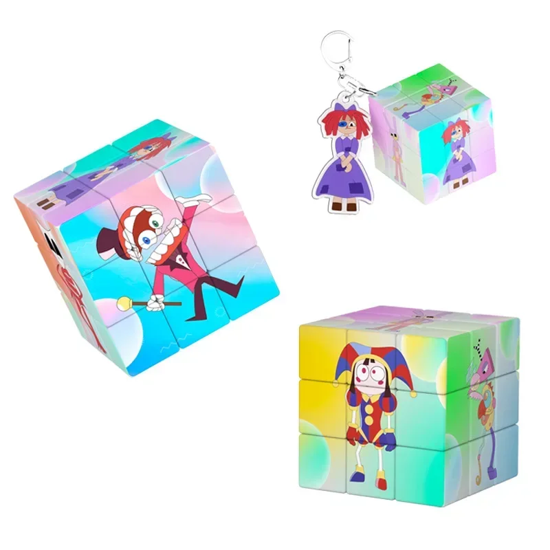 The Amazing Digital Circus Cube Keychain Game Keychain Monster Fidget Toy Anti Stress Relief