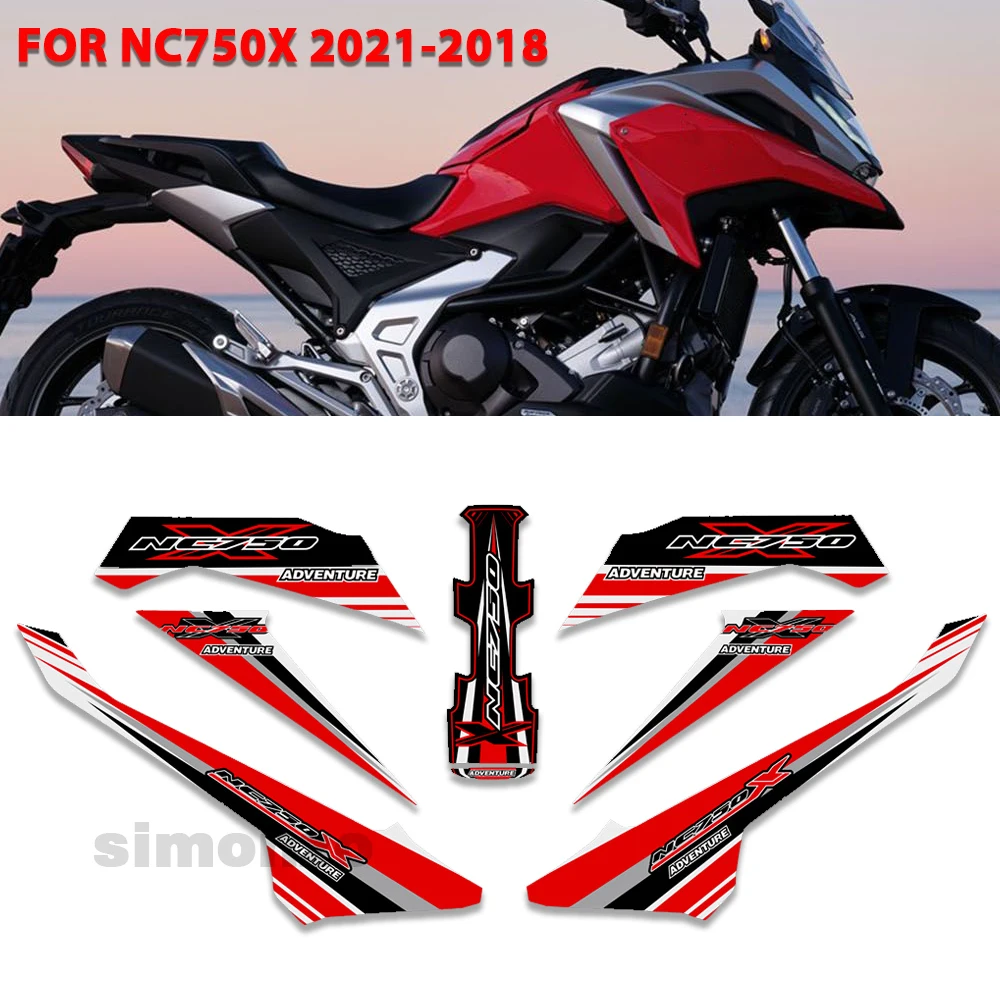 Motorcycle Tank Pads Protector Tankpad Decals Cases Fairing Cover For Honda NC750X NC 750X NC 750 X 2018 2019 2020 2021 Stickers red abs inner gear lever shift knob cover for honda civic 10th 2016 2017 2018 2019