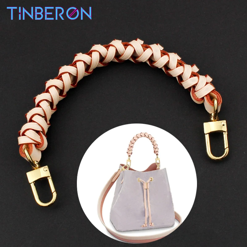 Bucket bag Thick Wrist Strap Fashion Weave Handbag Strap Shoulder Removable Bag Accessories High Quality Weave Short Bag Straps