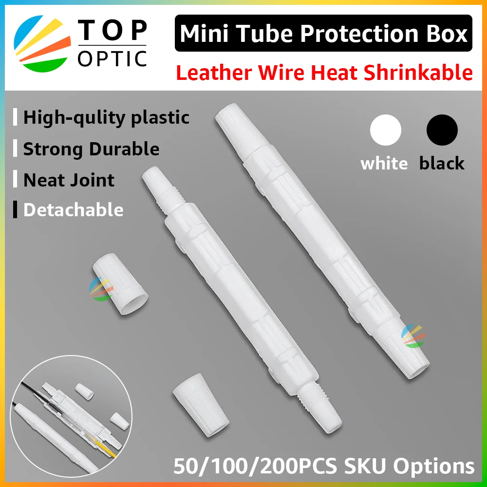 Detachable Cable Protection Optical Fiber Protection Box Small Round Tube Heat Shrink Tubing Protect Fiber Splice Tray