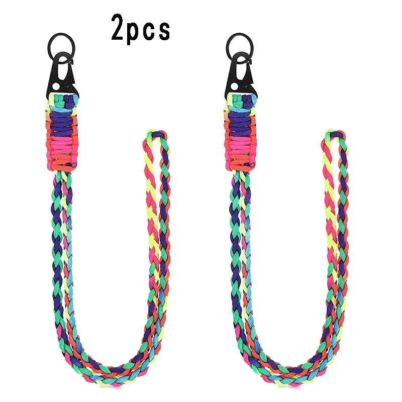 Heavy Duty Braided Paracord Safety Lanyard with Carabiner Clip