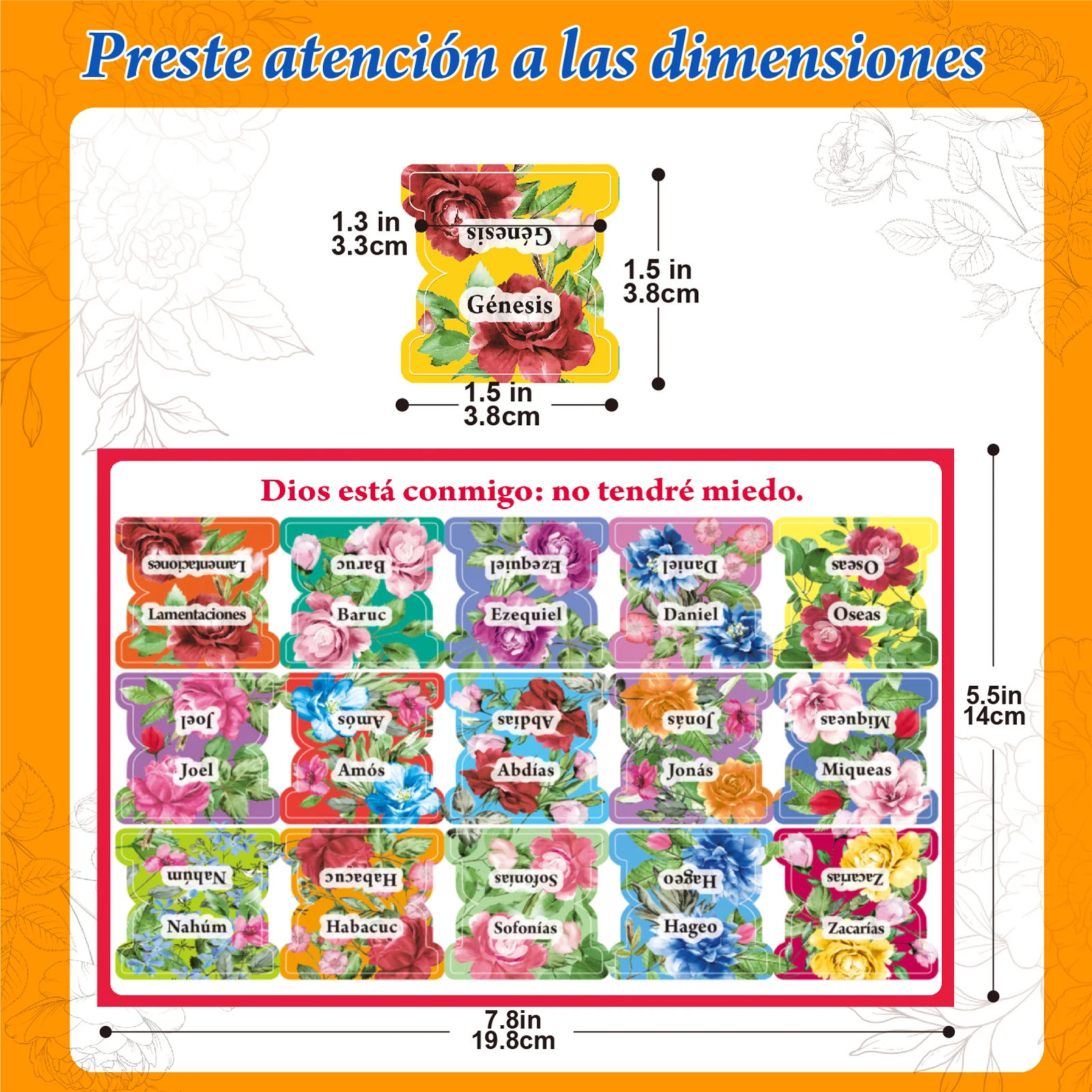 75pcs Spanish Bible Indexing Tabs Bible Tabs Sticky Tabs For Old And New Testament Book Labels