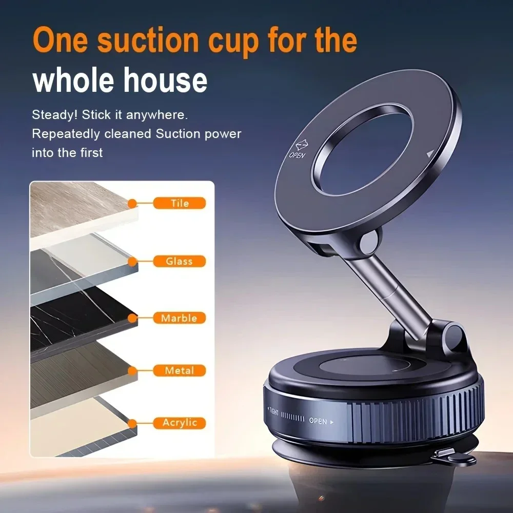 Adjustable Car Cell Phone Holder 360° Rotation Car Mount Vacuum Strong Magnetic Foldable Strong Suction Stand For Live Streaming 4 Adjustable Car Cell Phone Holder 360° Rotation Car Mount Vacuum Strong Magnetic Foldable Strong Suction Stand For Live Streaming – Bild 4