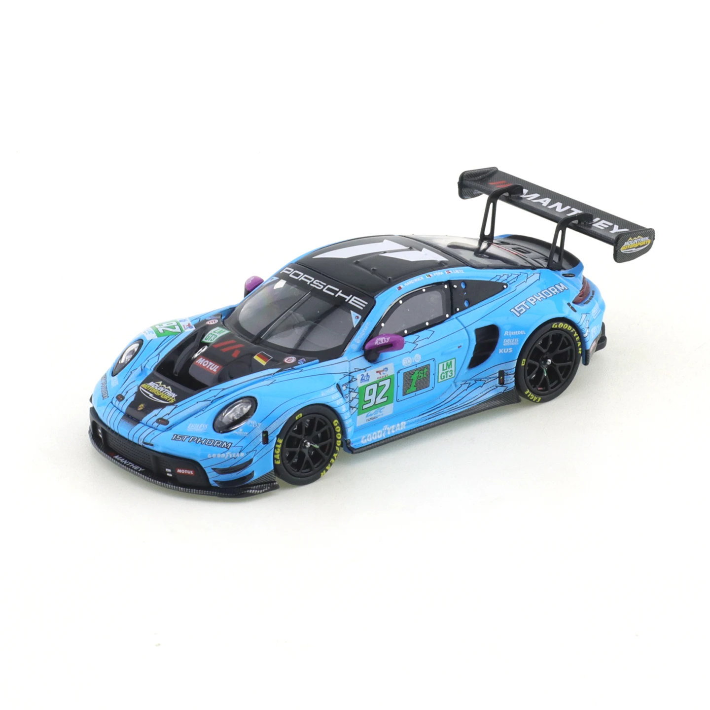 LeMans 24H Porsche 911 GT3 R Collectible 1:64 Scale Model Car