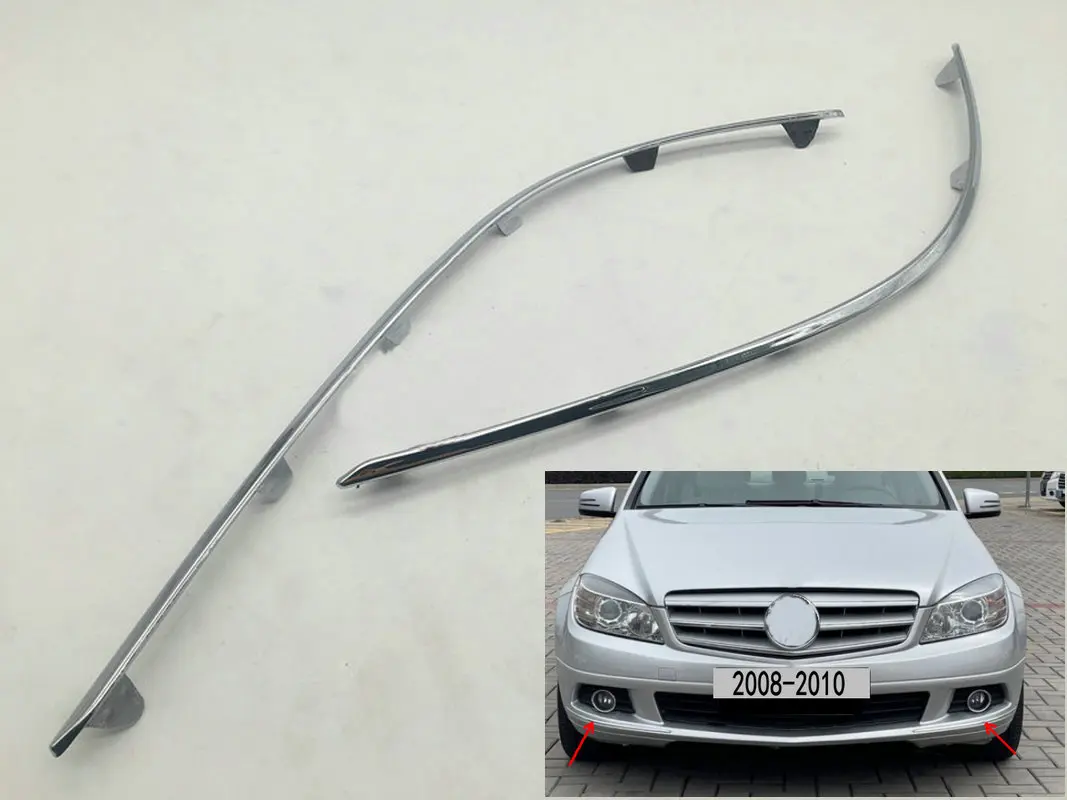 

Передний бампер для C-class W204 C200 C230 C280 C300, яркий бампер, гальваническая полоса, отделочная полоса