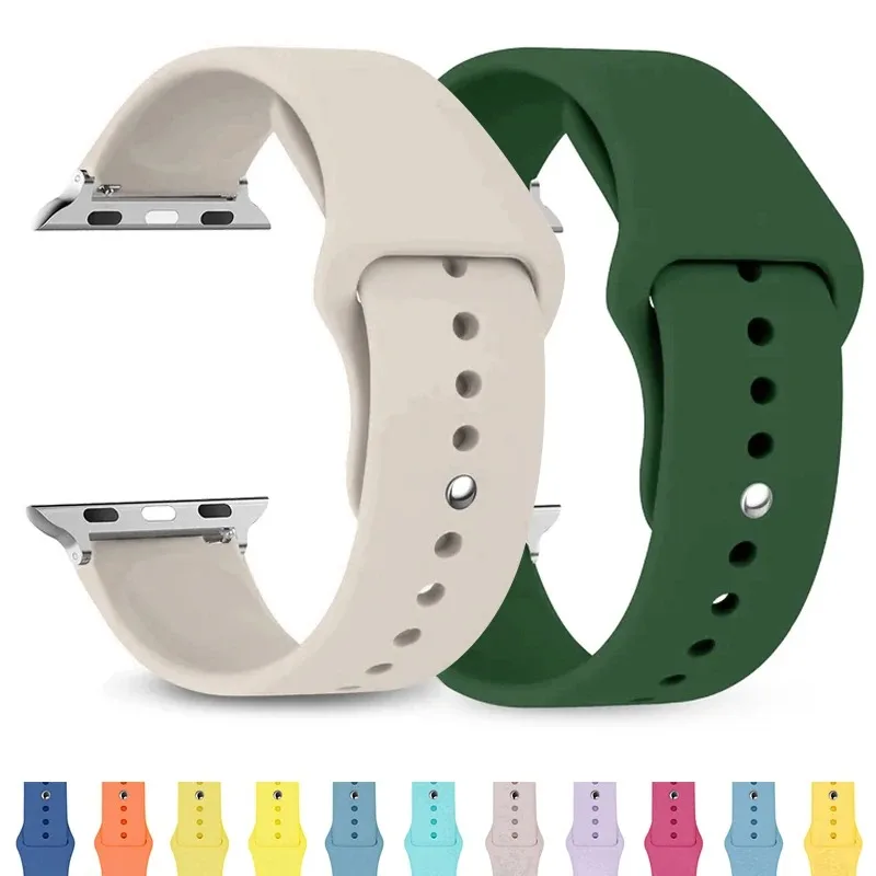 Cinturino per cinturini Apple Watch 40mm 44mm 49mm 45mm 41mm 38mm 42mm cinturino in Silicone iWatch series se 9 8 7 6 5 3 ultra 2 band