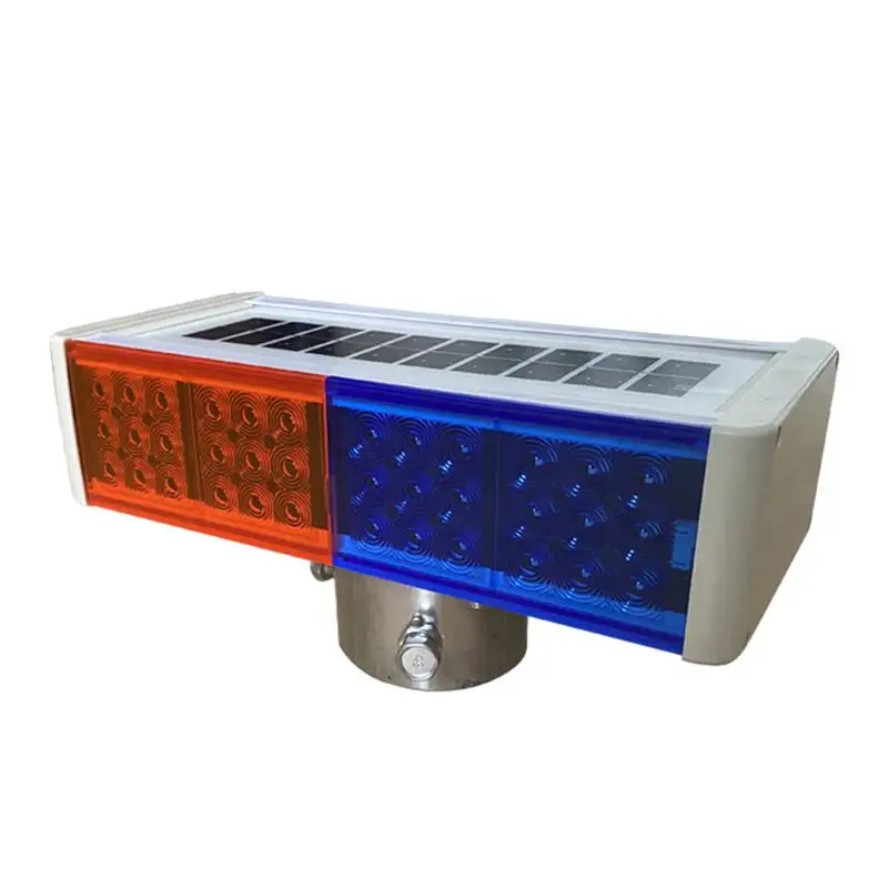 

Solar Strobe Warning Lights Waterproof Alarm High Brightness Flash Traffic Flicker Red And Blue Lights For Construction Signs