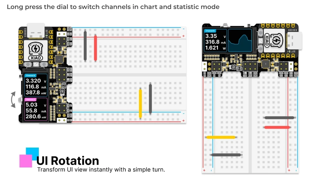 XIAO PowerBread High Power Breadboard Supply and Meter With Built-in Monitoring