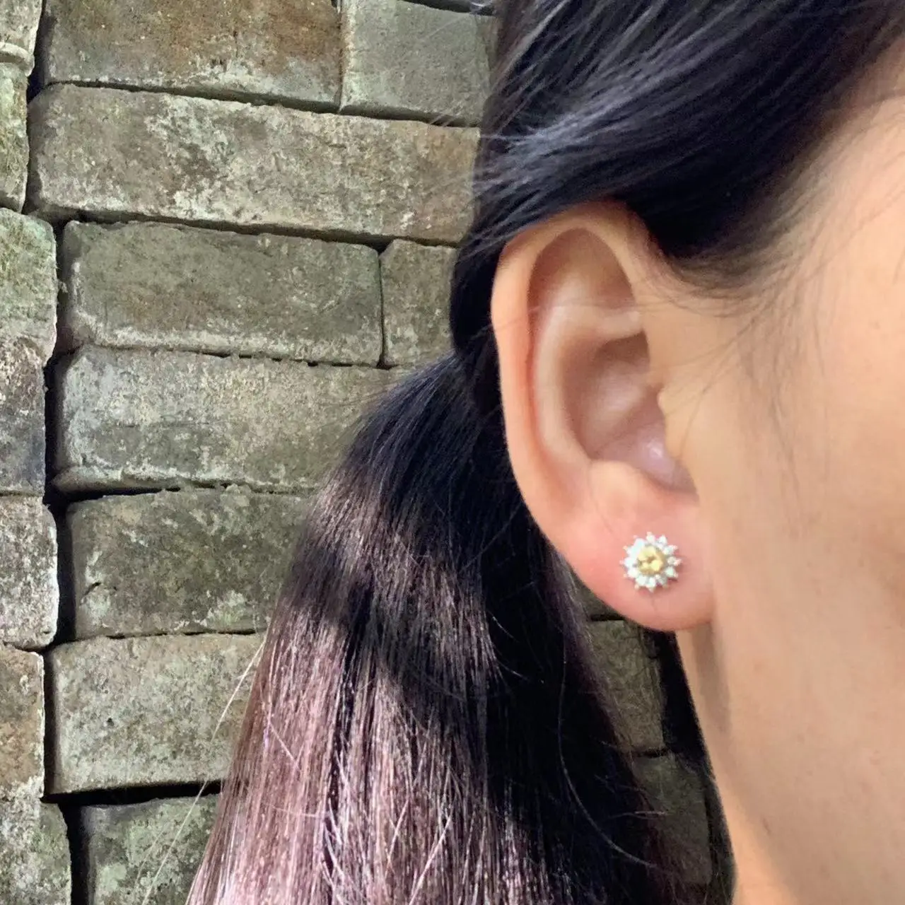 MM Natural Citrine Stud Earrings For Women Real 925 Sterling Silver Vintage Femme Gift Prevent Allergy Fine Jewelry Stone