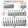 High Quality 34 in 1 Torx Star Socket and Bit Set Male/Female Electronic Safety Drill Driver Handheld Tool Torque Star Socket 5