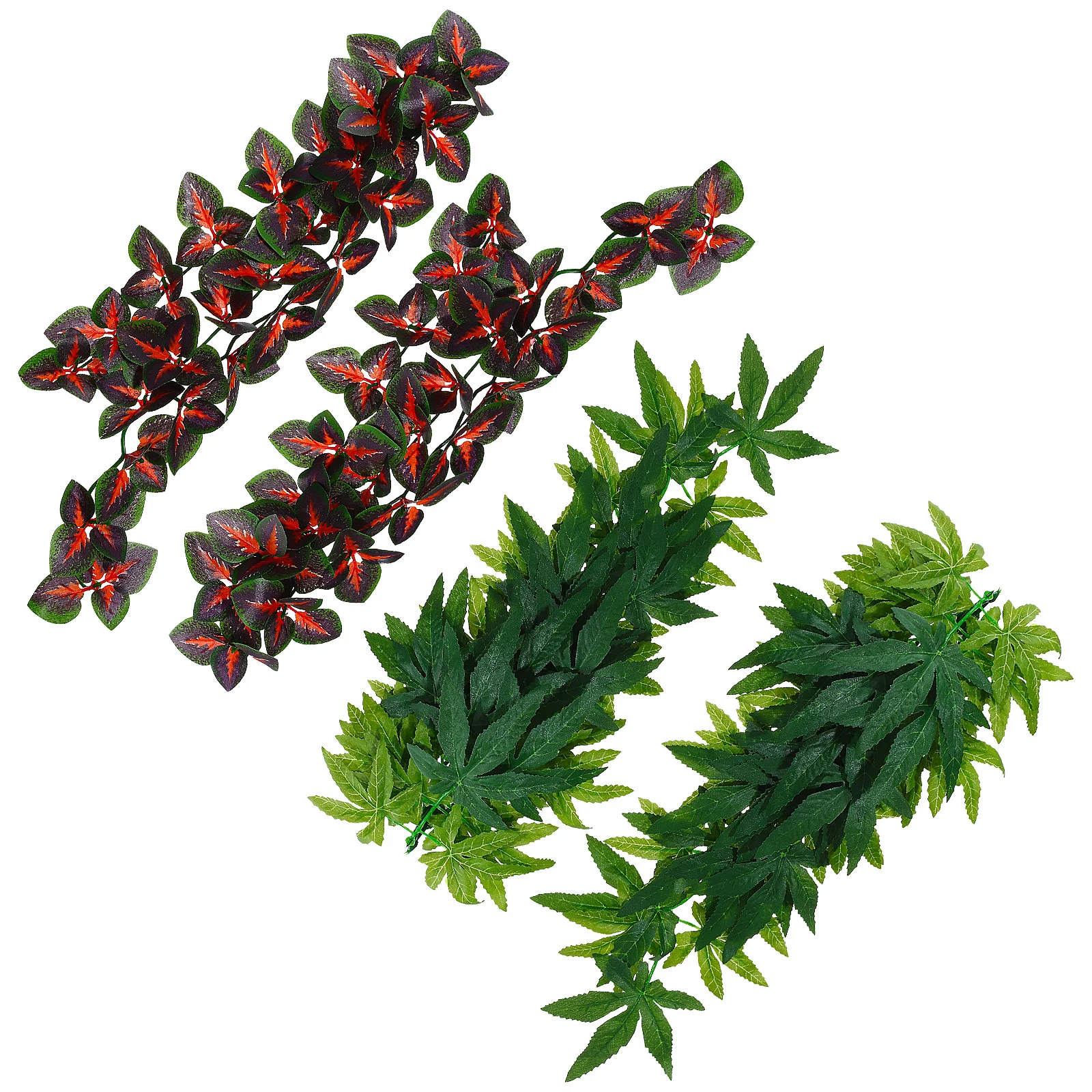 

Reptile Terrarium Decorations Artificial Rattan Plant Jungle Animals Plants with Suction Cup