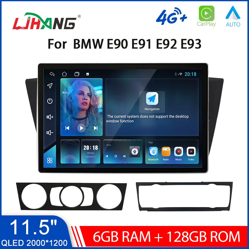 

Автомобильный мультимедийный плеер LJHANG Android 13 для BMW 3-Series E90 E91 E92 E93 2005 -2013, автомобильное радио, стерео DSP аудио Carplay 13,1 дюйма